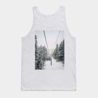 cable car through snowy forest Tank Top